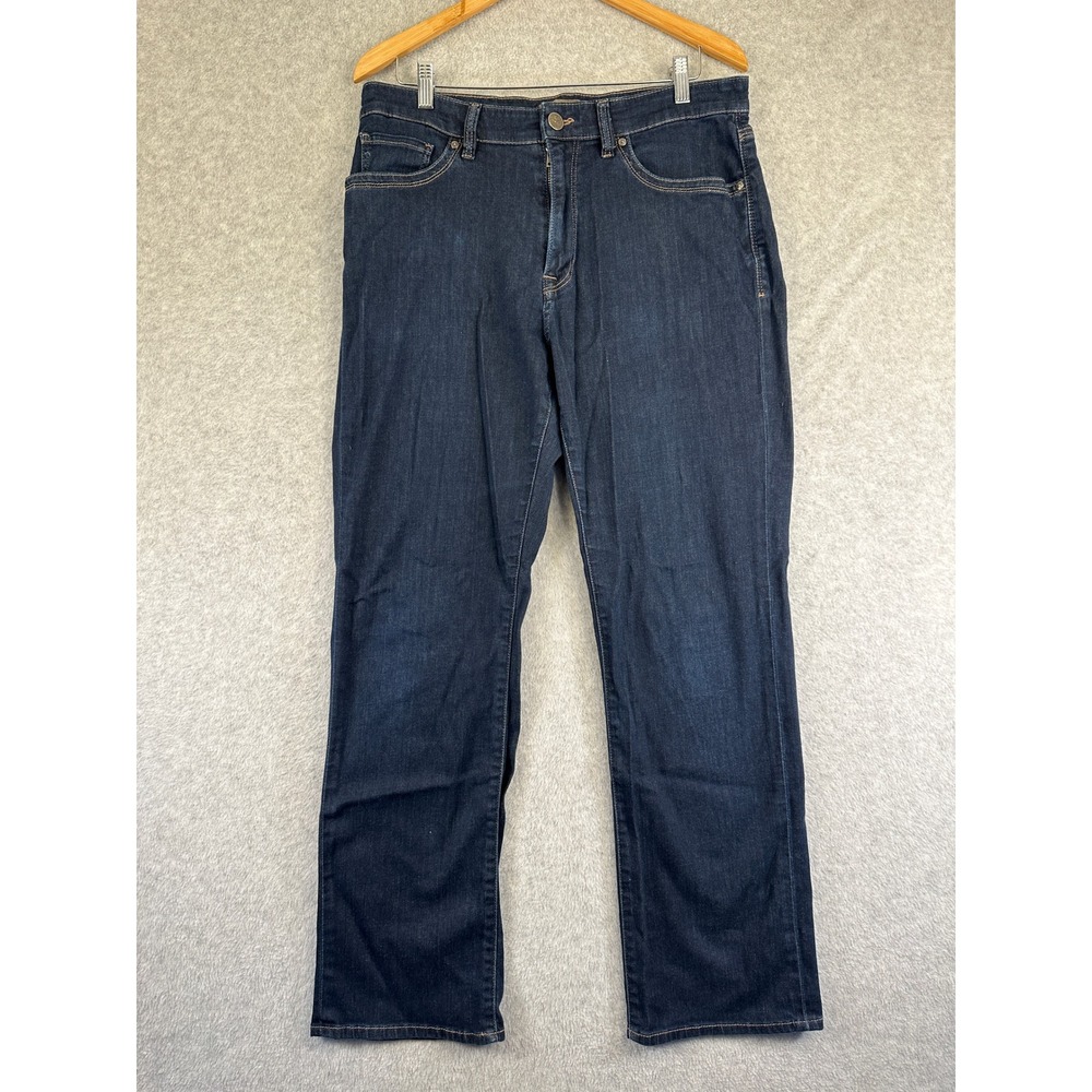34 Heritage Charisma Relaxed Straight Jeans Mens 35x32 Dark Wash Denim Cotton